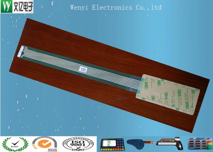Single LED Embossing Membrane Switch 3 Keys F150 Overlay Molex Connector