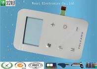 White Tactile Key Membrane Switch , high glossy  PET Embossed Button Membrane Control Panel