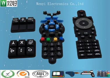 P+R Key  Silicone Rubber Keypad 40 Degree With Spay Oil And Silkscreen Print Customized
