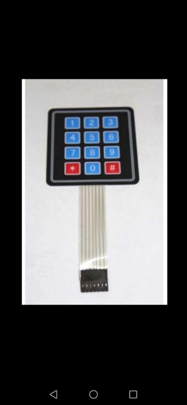 4x4 Membrane Switch Keypad , Metal Dome membrane matrix keypad