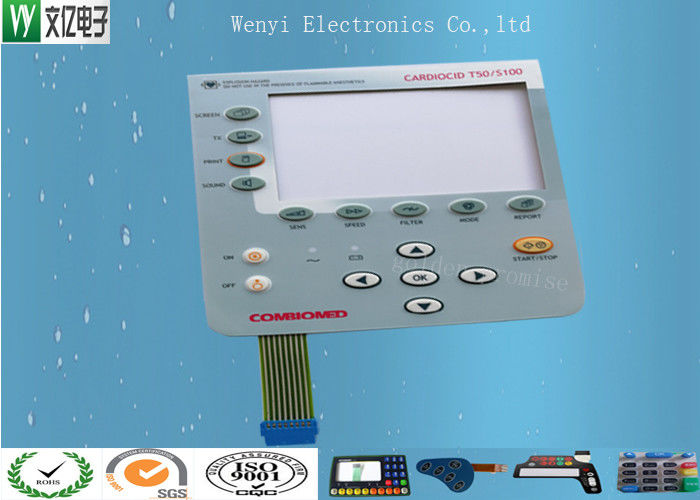 Food Grade Conductive Rubber Keypad Combined With PC Overlay Membrane Switch