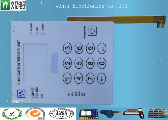 Rigid PCB And FPC Circuit Membrane Switch With V150 Fine Texture Overlay