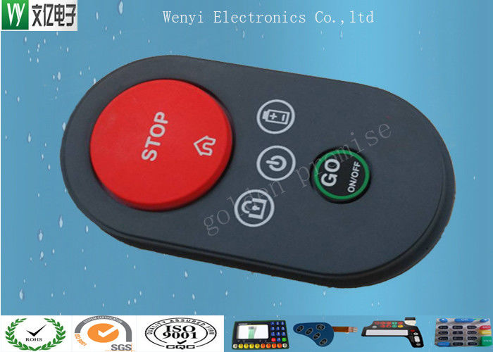 P+R Key  Silicone Rubber Keypad 40 Degree With Spay Oil And Silkscreen Print Customized