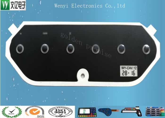 Embossed 0.125mm Glossy Polyester Membrane Switch Overlay With Serial Number And Date