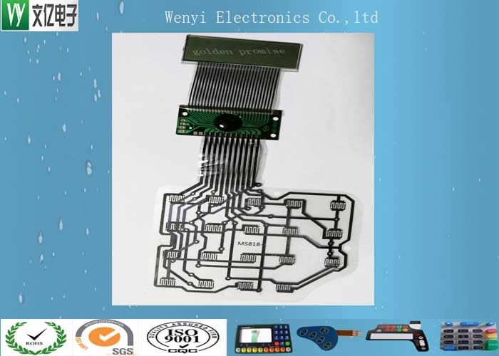 Customized PET Flex Circuit Cable 14 Pin Connector Three Layers Two Sides ESD Shield Layer