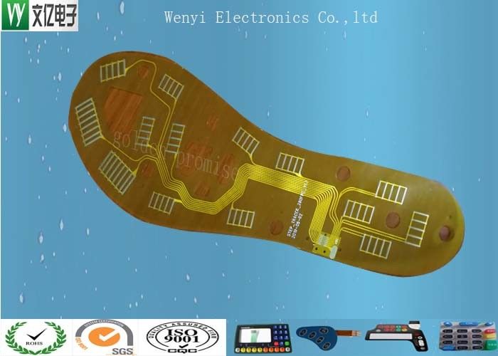 0.5 OZ Sink Gold 1mm Pitch FPC Flexible Printed Circuit , Foot Massage Use Flex Circuit