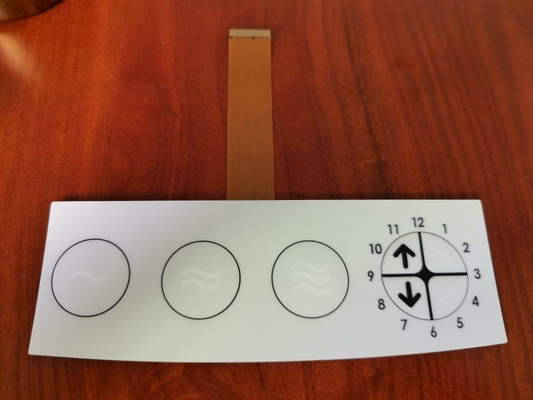 Long Zif FPC Membrane Switch Keypad With Led 1.0mm Pitch 3 Keys