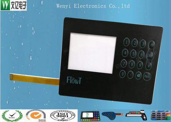Blue LCD Window Membrane Switch Keypad With 3M468 Back Adhesive Matte Finish
