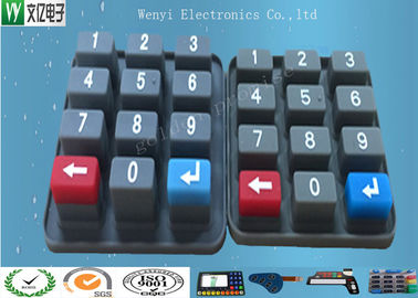 Eco Friendly Waterproof Custom Silicone  Rubber Keypad  With Carbon Pill